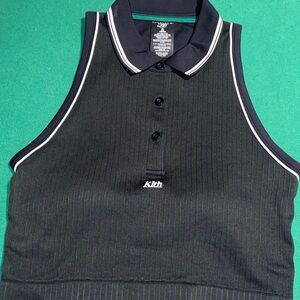Kith Black Polo Tank with White Accents